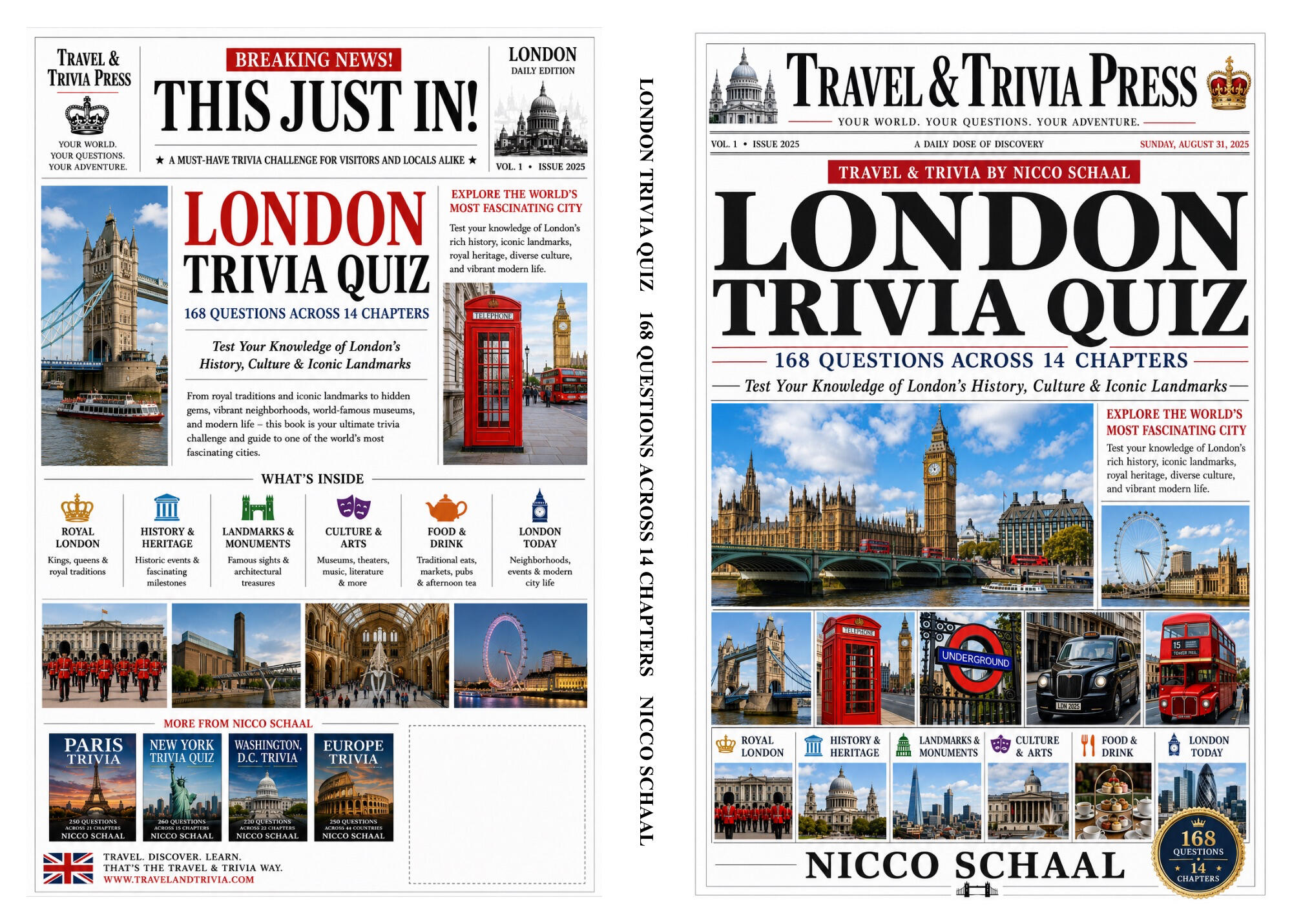 LONDON TRIVIA QUIZ Book cover for London Trivia Quiz by Nicco Schaal.